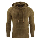 Men Solid Color Plaid Hoodies New Color Casual Men Hoodies  Adomoo
